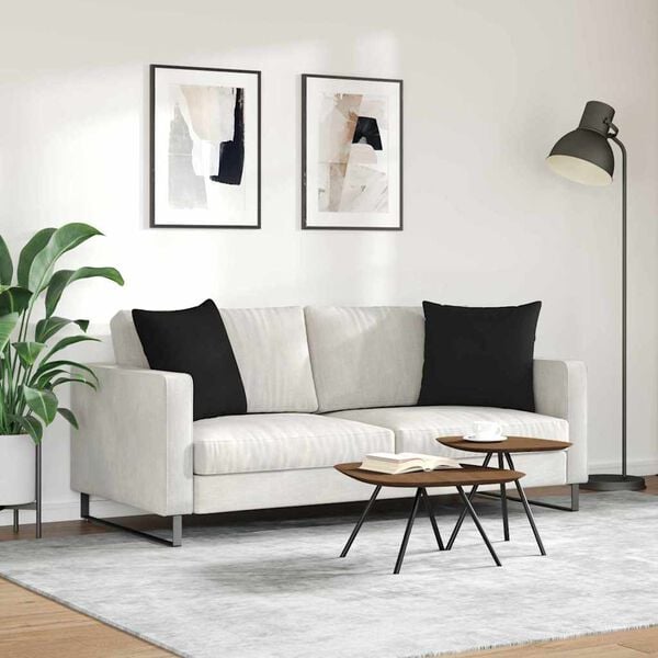 vidaXL Diivanipadjad 2 pcs Must 50 x 50 cm kangas