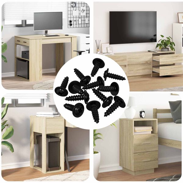 vidaXL Ises&otilde;itev nael 16364 pcs Must 3,5 x 12 mm Raud