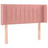 vidaXL voodipeats servadega, roosa, 93x16x78/88 cm, samet
