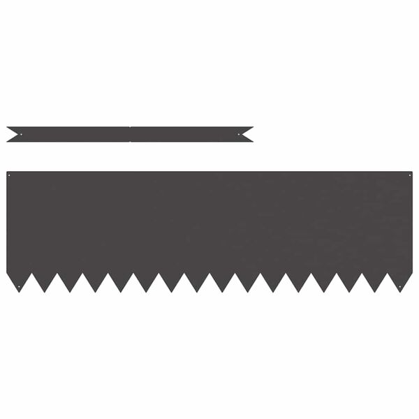 vidaXL Murupiire 10 pcs Must 100 x 0.05 x 20 cm K&uuml;lmvaltsitud teras