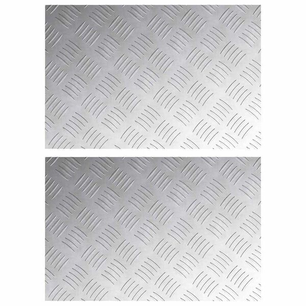vidaXL Astme katte Ristk&uuml;lik 2 pcs H&otilde;bedane 60 x 40 cm Alumiinium