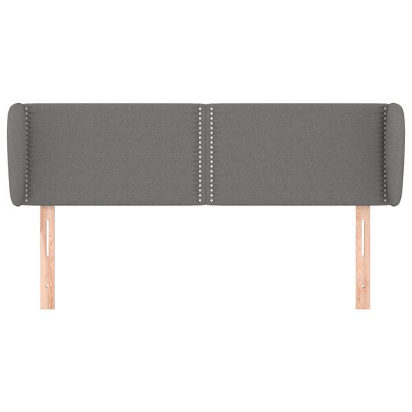 vidaXL voodipeats servadega, tumehall, 147x23x78/88 cm, kangas