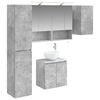vidaXL Vannitoa kapikomplekt 5 pcs Betoonhall 50 x 14,5 x 70 cm
