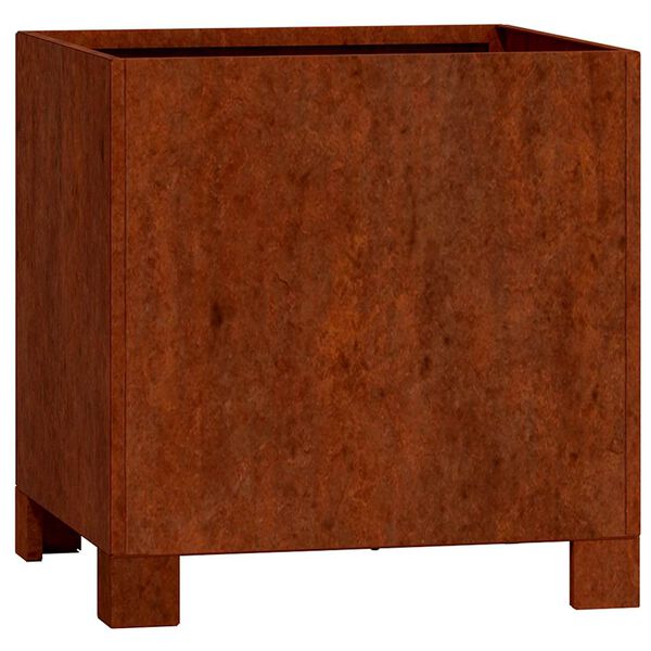 vidaXL jalgadega taimekast, rooste, 30x30x30 cm, Corten teras