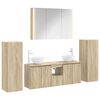 vidaXL Vannitoa m&ouml;&ouml;bleset 6 pcs Sonoma tamm Tehispuit ja klaas
