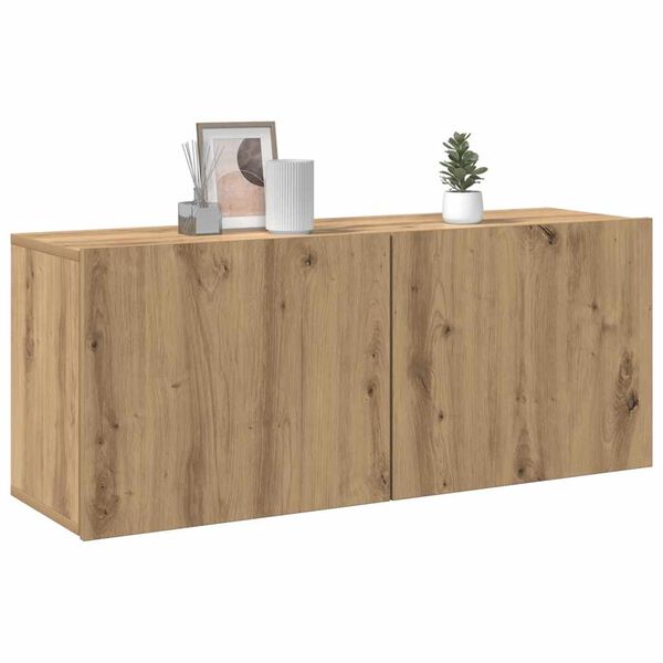 vidaXL telerikapp Seinale kinnitatav Artisan Oak 100x30x41 cm