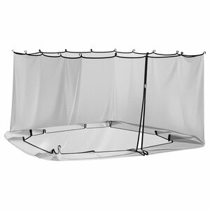 vidaXL S&auml;&auml;sev&otilde;rk gazebole 220 mesh Must 3,6 x 3 x 2 m Pol&uuml;ester