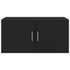 vidaXL seinakapp, must, 80 x 42,5 x 40 cm, tehispuit