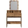 vidaXL Dressing Table sahtliga Vana puit 80 x 41 x 144.5 cm Tehispuit