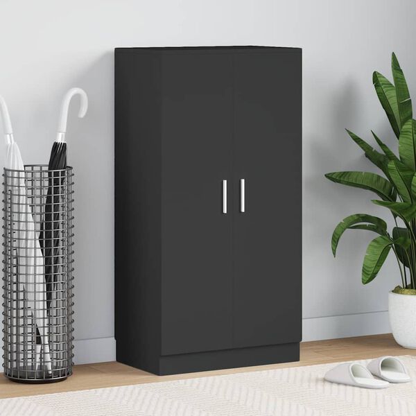 vidaXL jalatsikapp, must, 55x35x108 cm, tehispuit