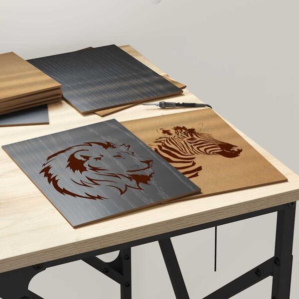 vidaXL Dekor Paneelid 12 pcs Must tamm 15 x 21 x 0.3 cm Tehispuit