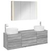 vidaXL Vannitoa m&ouml;&ouml;bleset 4 pcs Hall Sonoma Tehispuit ja klaas
