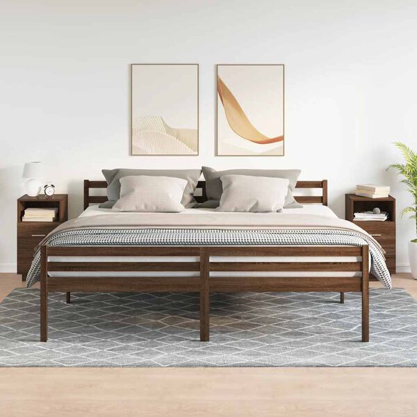 vidaXL öökapid 2 tk, 2 sahtliga, pruun tamm, 36x36x68 cm