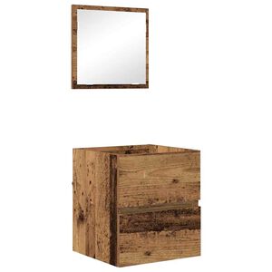 vidaXL Vannitoa kapp sahtliga Vana puit 41 x 38,5 x 45 cm Tehispuit