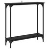vidaXL Konsoollaud riiuliga Must tamm 75 x 22,5 x 75 cm Tehispuit