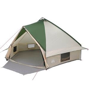 vidaXL Teepee telk katusega Roheline ja Valge 490 x 410 x 210 cm