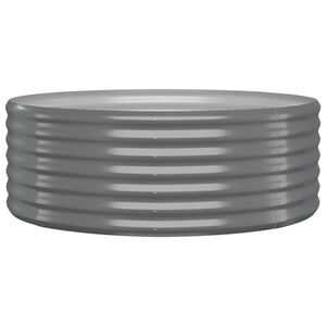 vidaXL aia taimelava, galvaniseeritud teras, 100x100x36 cm, hall