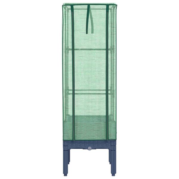 vidaXL taimekast kasvuhoonekattega, rotangi v&auml;limus, 40 x 40 x 140 cm