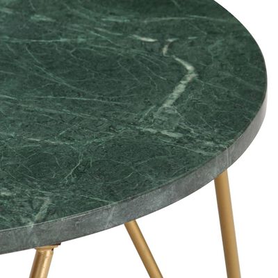 vidaXL kohvilaud, roheline 65x65x42 cm, ehtne kivi marmori tekstuuriga
