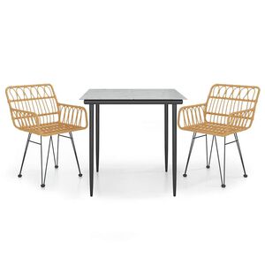 vidaXL 3-osaline aiam&ouml;&ouml;bli komplekt, pol&uuml;rotang