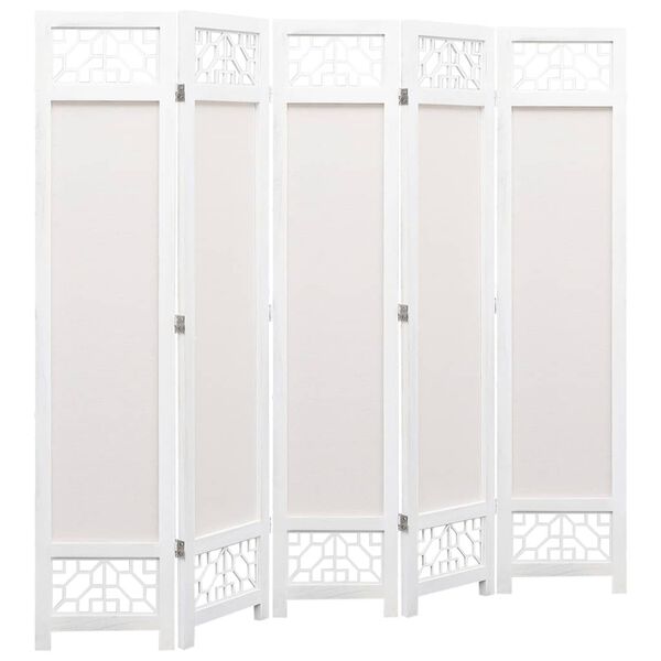 vidaXL 5 paneeliga sirm, kreemjasvalge, 175 x 165, kangas