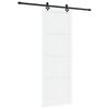 vidaXL Libisev uks Valge ja must 83 x 232 cm Toekas m&auml;nnipuit