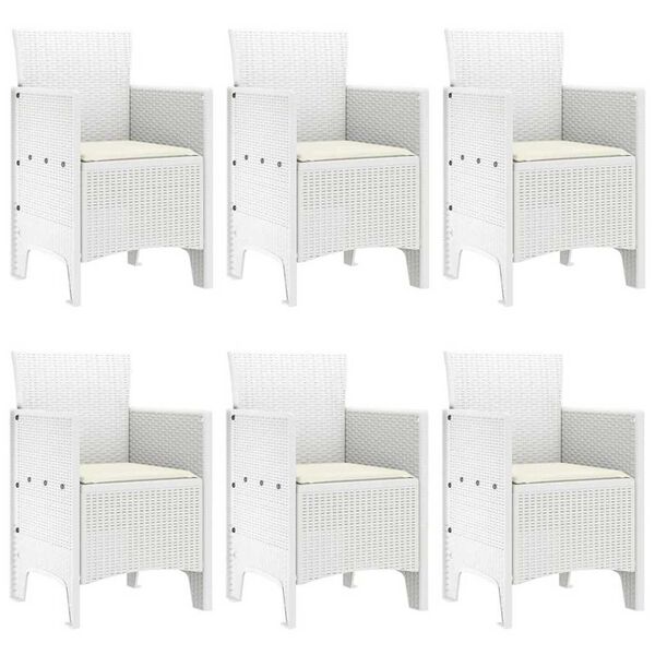 vidaXL Aia s&ouml;&ouml;gilaudade komplekt 7 pcs Valge Polt rattan