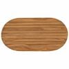 vidaXL Lauda peal 80 x 40 x 3,5 cm Ovaalne Tugev teakpuit Naturaalne