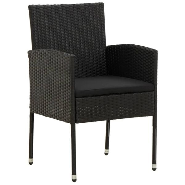 vidaXL 9-osaline aiam&ouml;&ouml;blikomplekt, pol&uuml;rotang, must