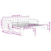 vidaXL diivanvoodi v&auml;ljat&otilde;mmatava osaga ilma madratsita, 100x200 cm