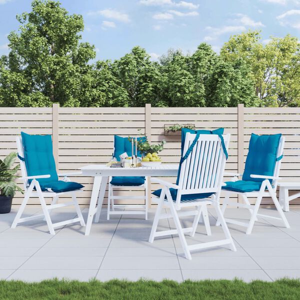 vidaXL k&otilde;rge seljatoega toolipadjad 4 tk, helesinine, oxford kangas