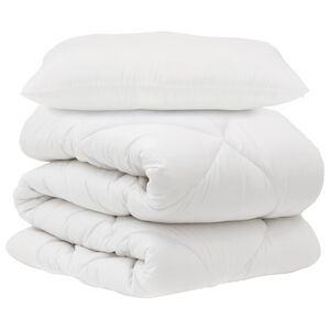 vidaXL Teki komplekt padjaga 2 pcs Valge Mikrofiiber