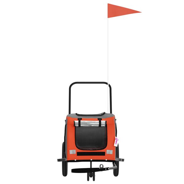 vidaXL lemmiklooma ratta järelkäru, oranž ja must, oxford kangas/raud