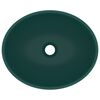 vidaXL valamu ovaalne, matt, tumeroheline, 40 x 33 cm, keraamiline