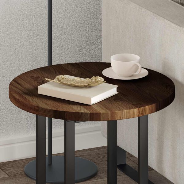 vidaXL Lauda peal Helepruun &Oslash; 50 x 2,5 cm Tugev Tamme Puit