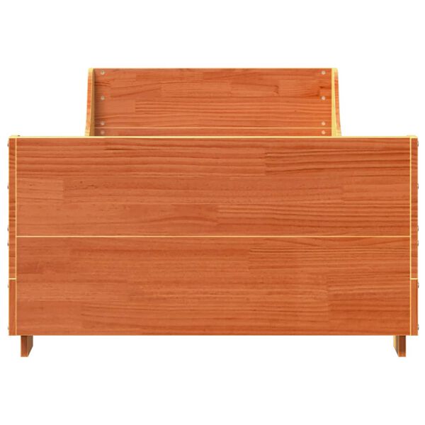 vidaXL voodiraam ilma madratsita, vahapruun, 90 x 200 cm, m&auml;nnipuit