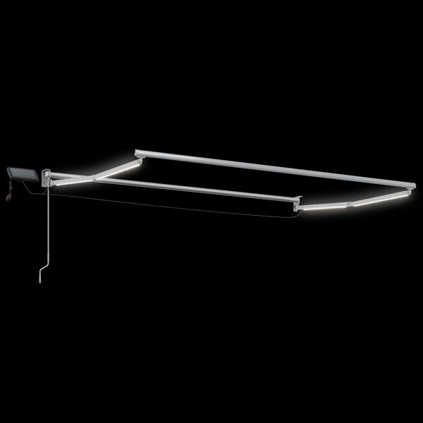 vidaXL K&auml;sitsi juhitav varikatus koos LED-idega Must 3 x 2,5 m