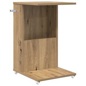 vidaXL K&uuml;lglaud rattaga K&auml;sit&ouml;&ouml;puu 40 x 35 x 60 cm Tehispuit
