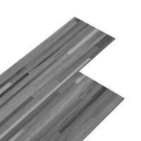 vidaXL PVC-st põrandaplaadid, 4,46 m² 3 mm, iseliimuv, triibuline hall