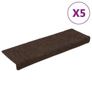 vidaXL trepimatid, isekleepuvad, 15 tk, 65 x 21 x 4 cm, pruunid, ristk&uuml;likukujulised servad