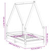 vidaXL lastevoodi raam, must, 70 x 140 cm, männipuit