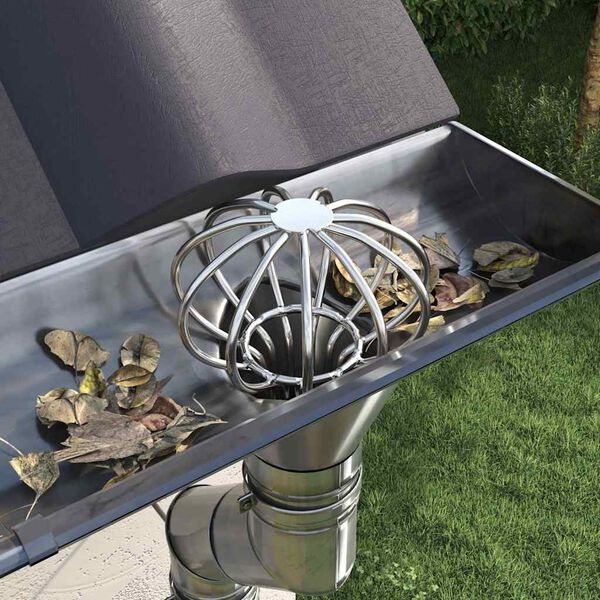 vidaXL Vihmaveerennide Lehtede T&otilde;kkepuu 2 pcs H&otilde;bedane 50 mm