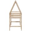 vidaXL kõrge voodi redeli ja katusega, 80 x 200 cm, männipuit
