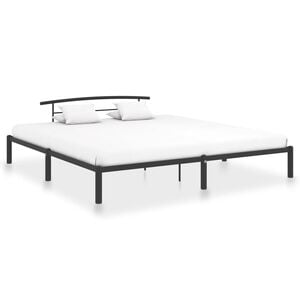 vidaXL voodiraam, must, metall, 200 x 200 cm