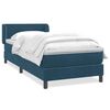vidaXL Box Vedruvoodi Madratsiga Tumesinine 100x220 cm samet