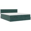 vidaXL Ottomani voodiraam madratsitega, tumeroheline, 180x200cm, samet