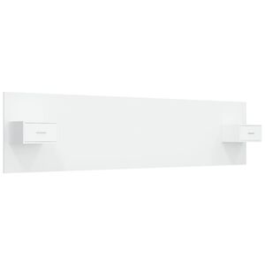 vidaXL voodipeats kappidega, valge, tehispuit