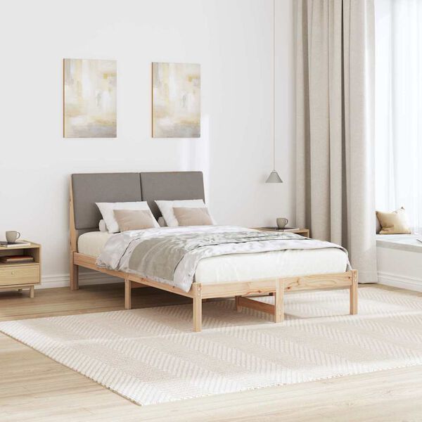 vidaXL Beti raam peaga Pruun ja taupe 135 x 190 cm M&auml;nnipuit