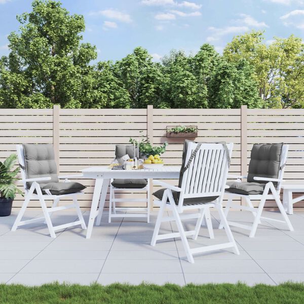 vidaXL madala seljatoega toolipadjad 4 tk, hall, oxford kangas