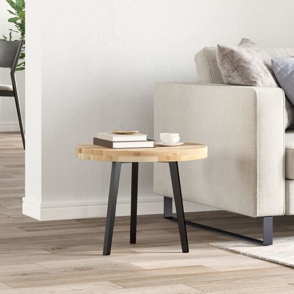 vidaXL &uuml;mmargune lauaplaat, &Oslash;50x4 cm, akaatsiapuit